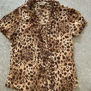 Allison Taylor Leopard Print Top! SM